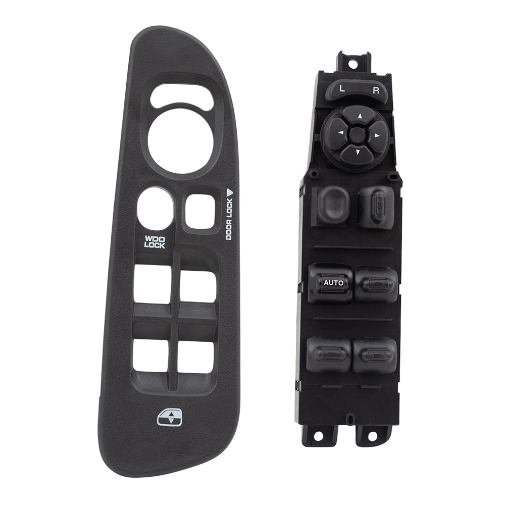 Brock Replacement Driver Front Power Window Master Switch Dark Gray Bezel Compatible with 02-05 Pickup