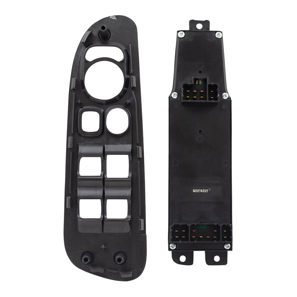 Brock Replacement Driver Front Power Window Master Switch Dark Gray Bezel Compatible with 02-05 Pickup