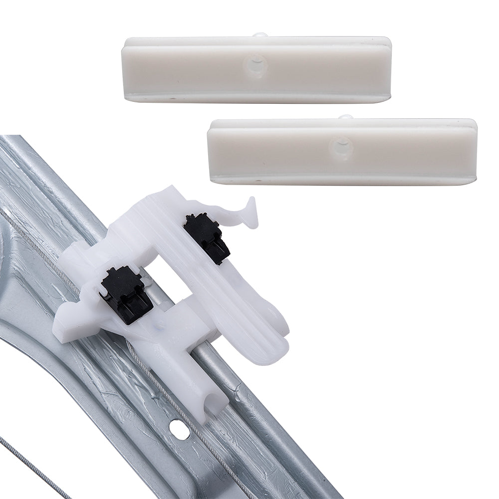 Brock Replacement Front Driver Passenger Side Power Window Regulator with Motor and OE Type Glass Guide Set Plus Glass Run Channel Guide Clips. Compatible With 2012-2019 500/500c 2013-2019 500e