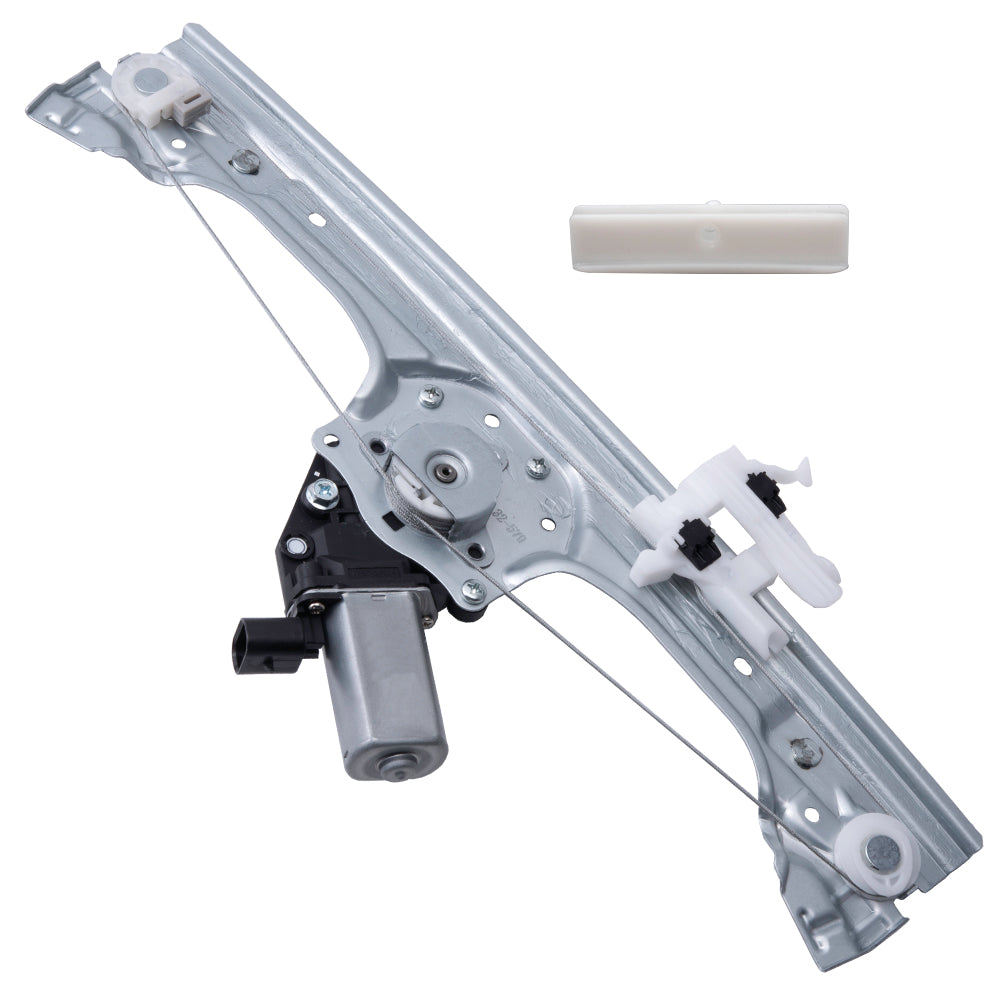 Brock Replacement Front Passenger Side Power Window Regulator with Motor and OE Type Glass Guide Plus Glass Run Channel Guide Clip Compatible With 2012-2019 500/500c 2013-2019 500e