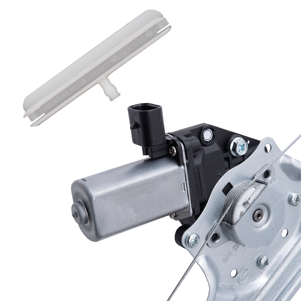 Brock Replacement Front Passenger Side Power Window Regulator with Motor and OE Type Glass Guide Plus Glass Run Channel Guide Clip Compatible With 2012-2019 500/500c 2013-2019 500e