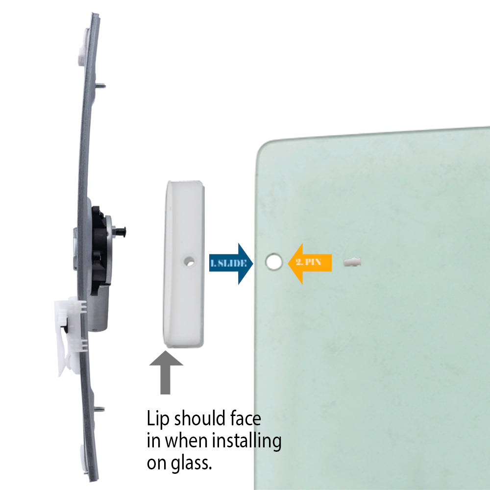 Brock Replacement Front Passenger Side Power Window Regulator with Motor and OE Type Glass Guide Plus Glass Run Channel Guide Clip Compatible With 2012-2019 500/500c 2013-2019 500e