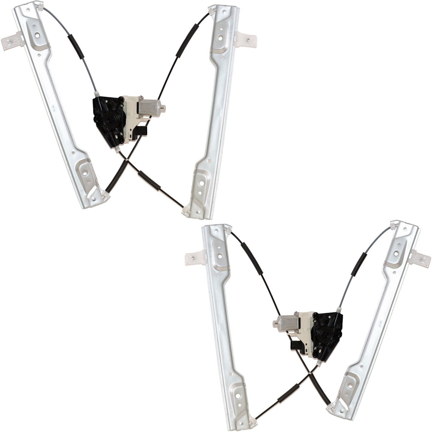 Power Window Regulator With Motor Assembly 2 Piece Set Front Driver Side Left Passenger Side Right For 2019-2025 RAM 1500