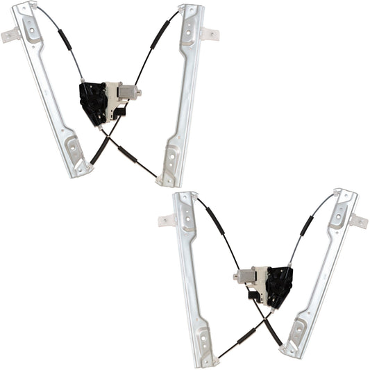 Power Window Regulator With Motor Assembly 2 Piece Set Front Driver Side Left Passenger Side Right For 2019-2025 RAM 1500