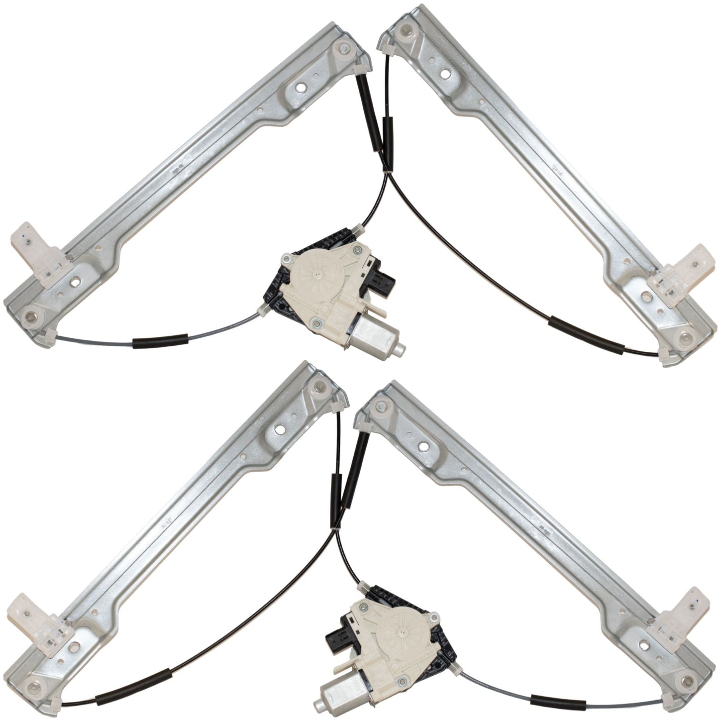 Power Window Regulator With Motor Assembly 2 Piece Set Front Driver Side Left Passenger Side Right For 2019-2025 RAM 1500