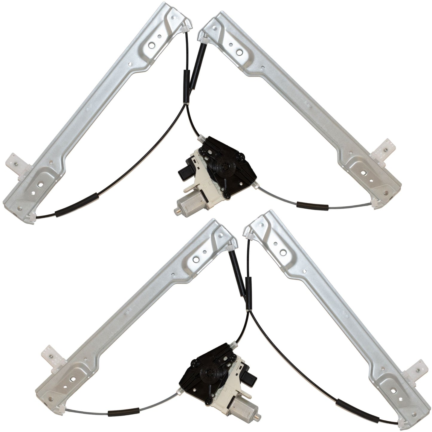 Power Window Regulator With Motor Assembly 2 Piece Set Front Driver Side Left Passenger Side Right For 2019-2025 RAM 1500