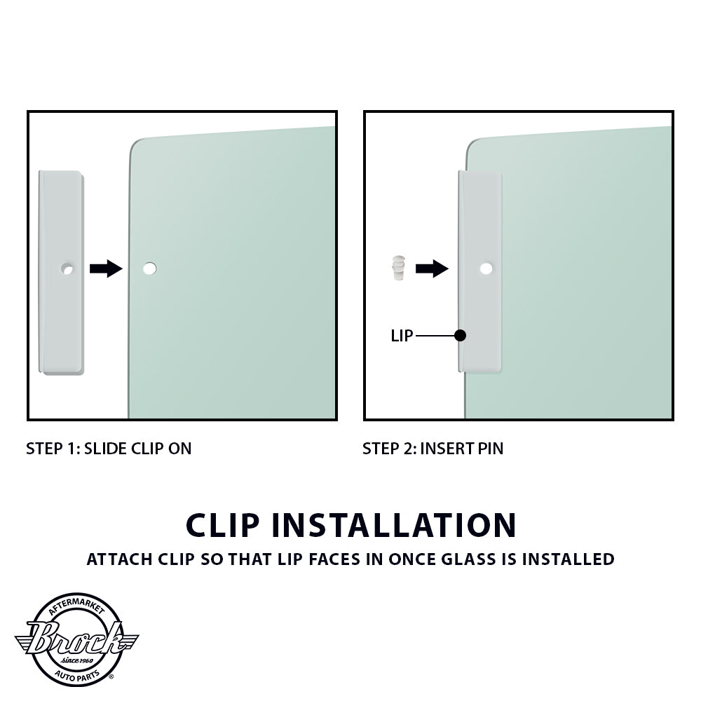 Brock Replacement Front Driver Side Power Window Regulator with Motor and Upgraded Glass Guide Plus Glass Run Channel Guide Clip Compatible With 2012-2019 500/500c 2013-2019 500e