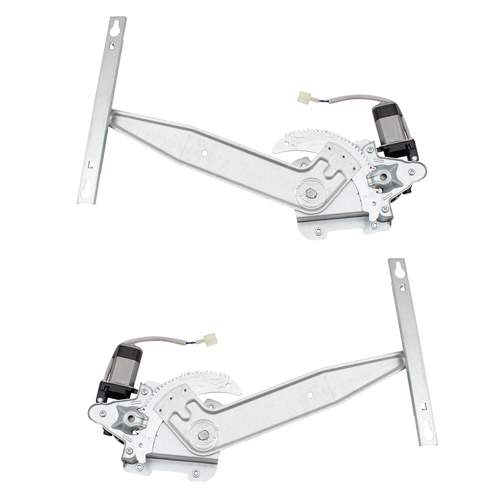 Brock Replacement Pair Set Rear Power Window Lift Regulators w/Motors Assemblies Compatible with 04-09 Aspen Durango 55362209AC 55362208AC