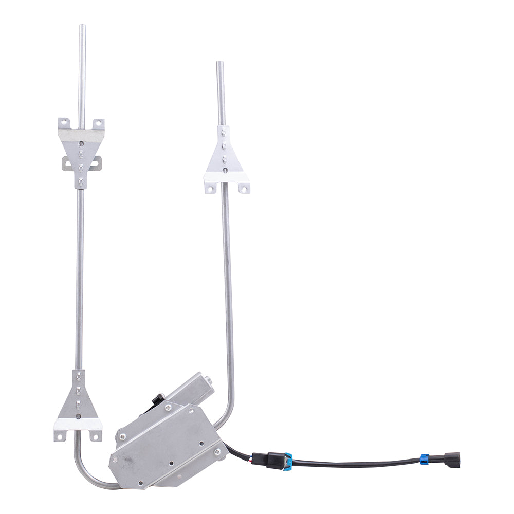 Brock Replacement Front Driver and Passenger Side Power Window Regulators with Motor Compatible with 2000-2007 Paystar & 2000-2007 9000 Series