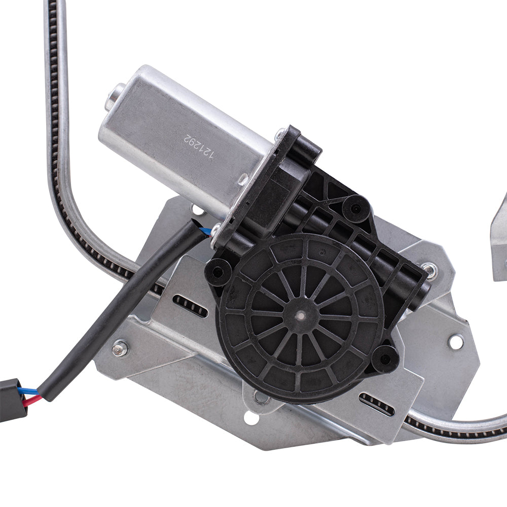 Brock Replacement Front Driver and Passenger Side Power Window Regulators with Motor Compatible with 2000-2007 Paystar & 2000-2007 9000 Series