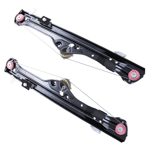 Brock Replacement Front Driver and Passenger Side Power Window Regulator Without Motor Set Compatible With 2014-2023 RAM Promaster