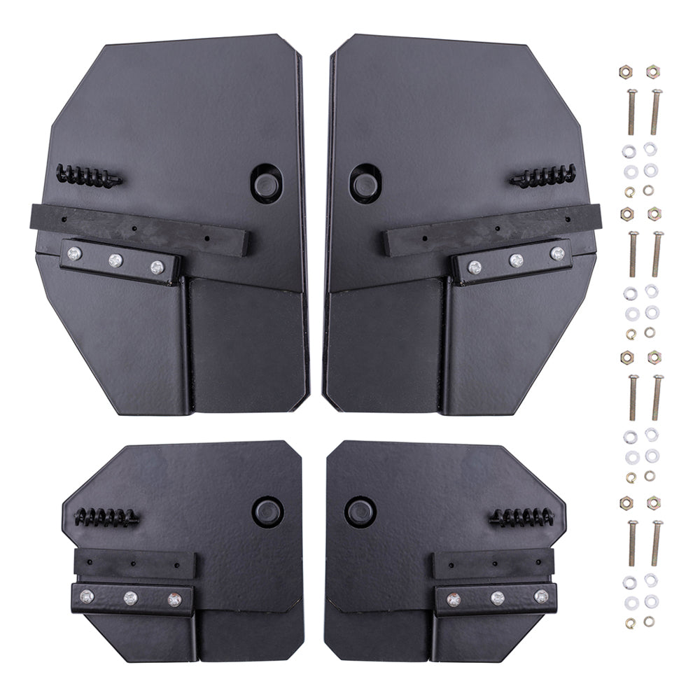 Brock Replacement 4 Pc Set Power Window Regulator Bracket Kits Compatible with 06-07 Liberty