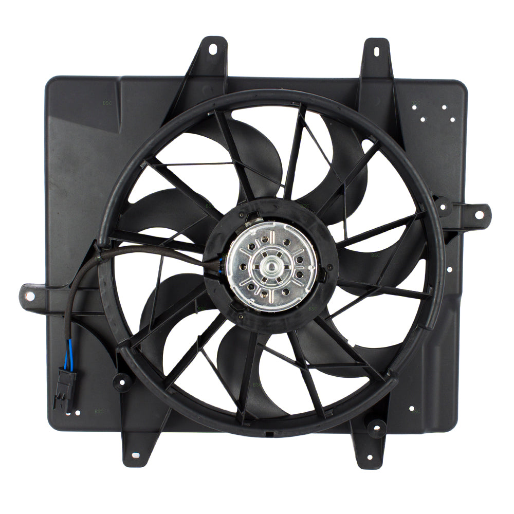 Brock Replacement Radiator Cooling Fan Assembly Compatible with 2001-2005 PT Cruiser 5017407AB