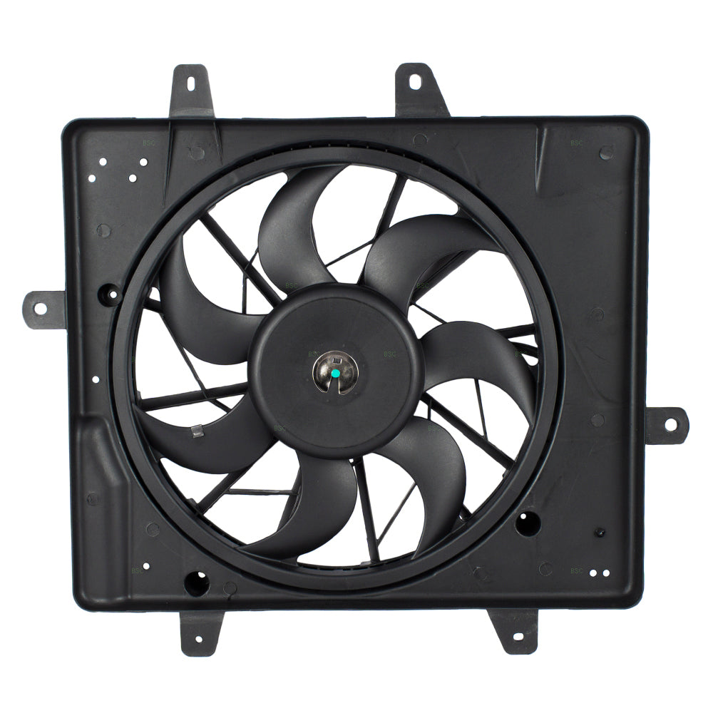 Brock Replacement Radiator Cooling Fan Assembly Compatible with 2001-2005 PT Cruiser 5017407AB