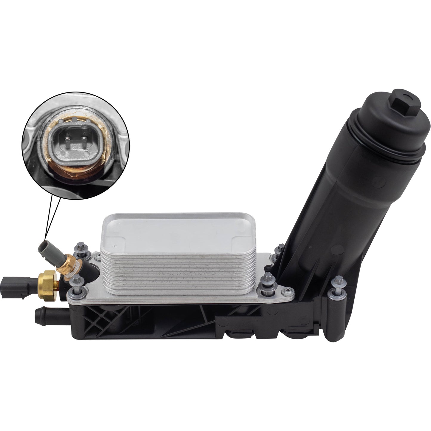 Brock Replacement Engine Oil Filter Housing Adapter with Cooler Assembly Compatible with 2011-2013 Grand Caravan Wrangler Grand Cherokee 3.6L5184294AE 518 4294 AE