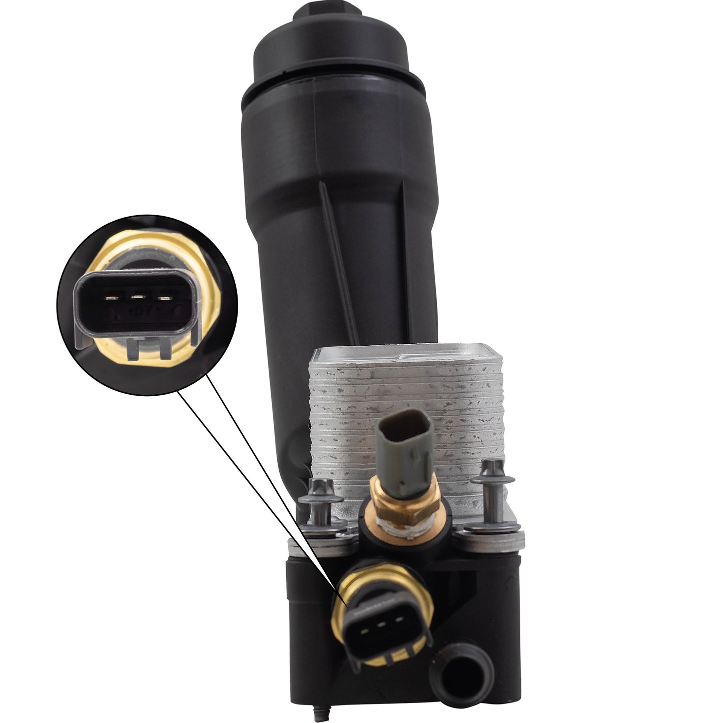 Brock Replacement Engine Oil Filter Housing Adapter with Cooler Assembly Compatible with 2011-2013 Grand Caravan Wrangler Grand Cherokee 3.6L5184294AE 518 4294 AE