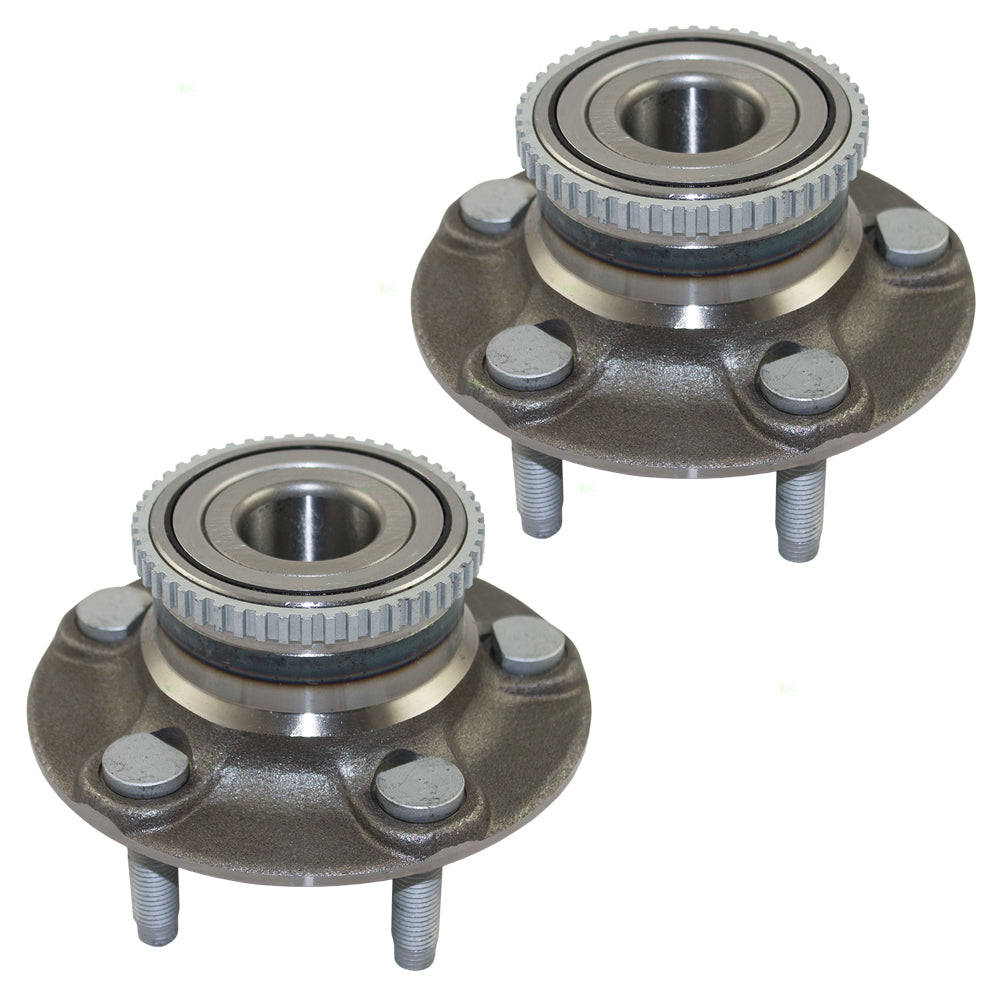 Brock Replacement Pair Set Rear Wheel Hub Bearing Assembly Compatible with Taurus Sable 3F1Z 1104 CA