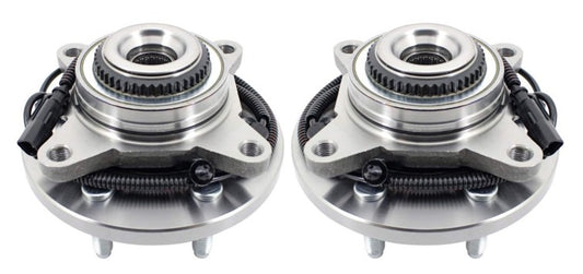 Wheel Hub and Bearing Assembly 2 Piece Set Front Driver Left and Passenger Right For 2011-2014 Ford F-150 4WD with Base Payload Package 2011-2014 Expedition 4WD 2011-2014 Lincoln Navigator