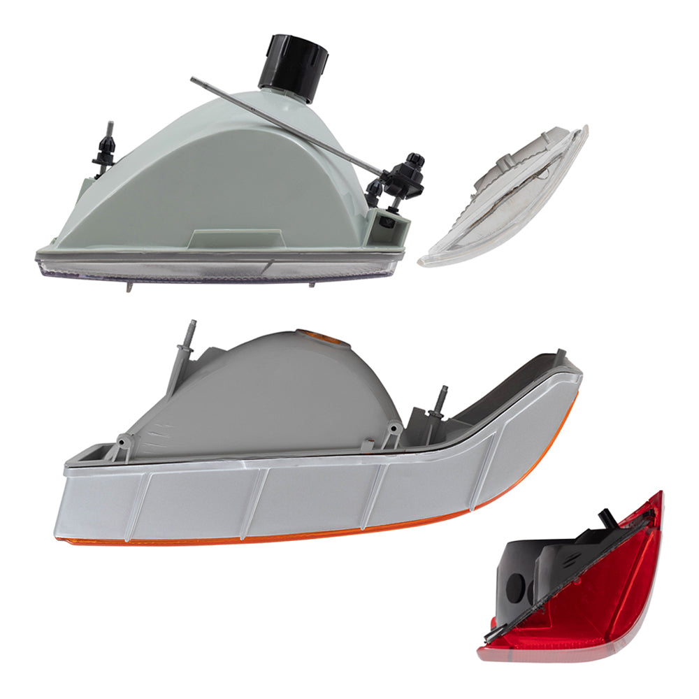 Headlights Tail Lights and Signal Lights Kit Compatible with 1992-1997 Styleside Pickup Truck