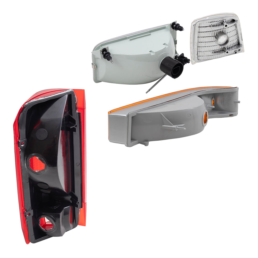 Headlights Tail Lights and Signal Lights Kit Compatible with 1992-1997 Styleside Pickup Truck