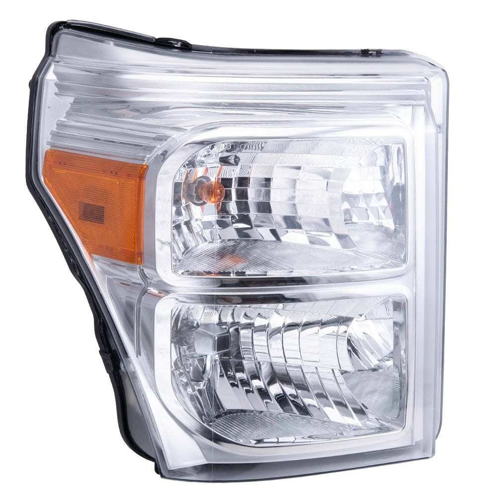 Brock Replacement Passenger Right Halogen Combination Headlight Assembly Compatible With 2011-2016 Ford F-Series Super Duty