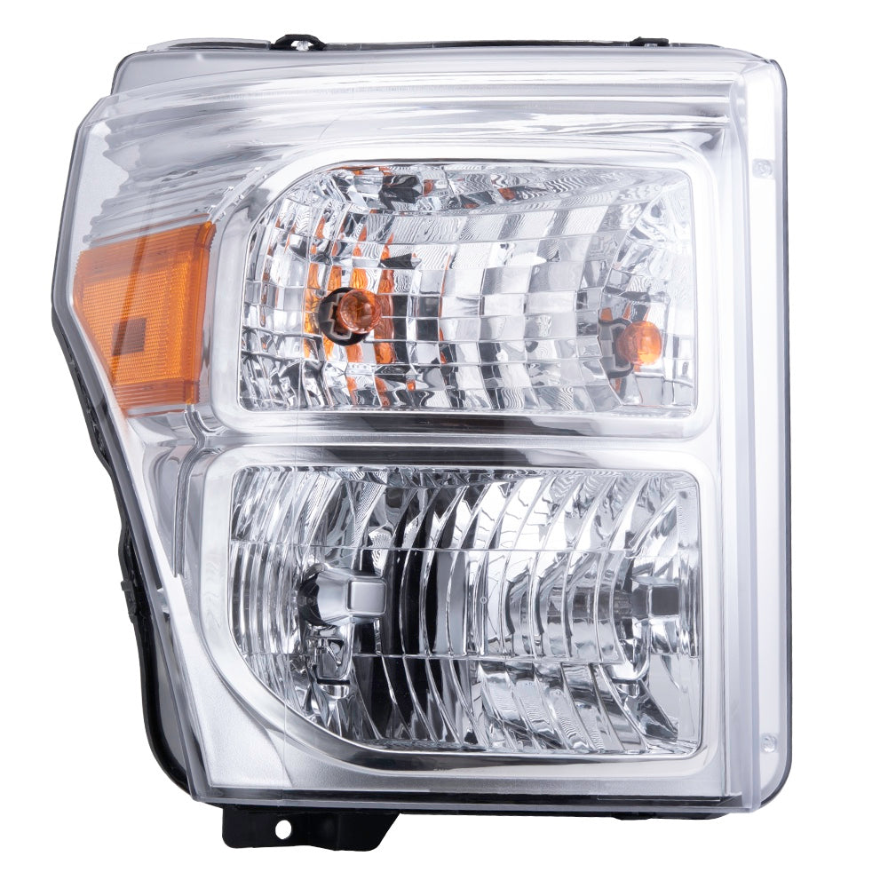 Brock Replacement Passenger Right Halogen Combination Headlight Assembly Compatible With 2011-2016 Ford F-Series Super Duty