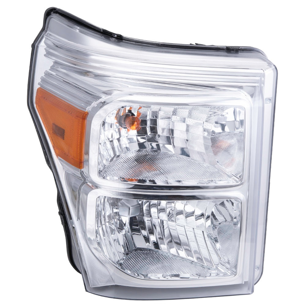 Brock Replacement Passenger Right Halogen Combination Headlight Assembly Compatible With 2011-2016 Ford F-Series Super Duty