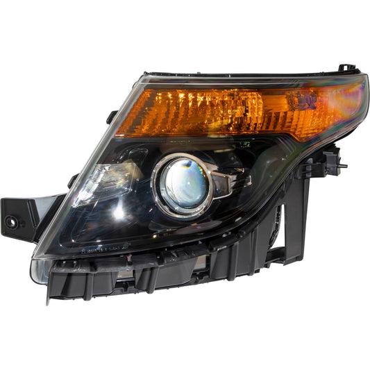 Halogen Combination Headlight Assembly Driver Side Left For 2013-2015 Ford Explorer Sport