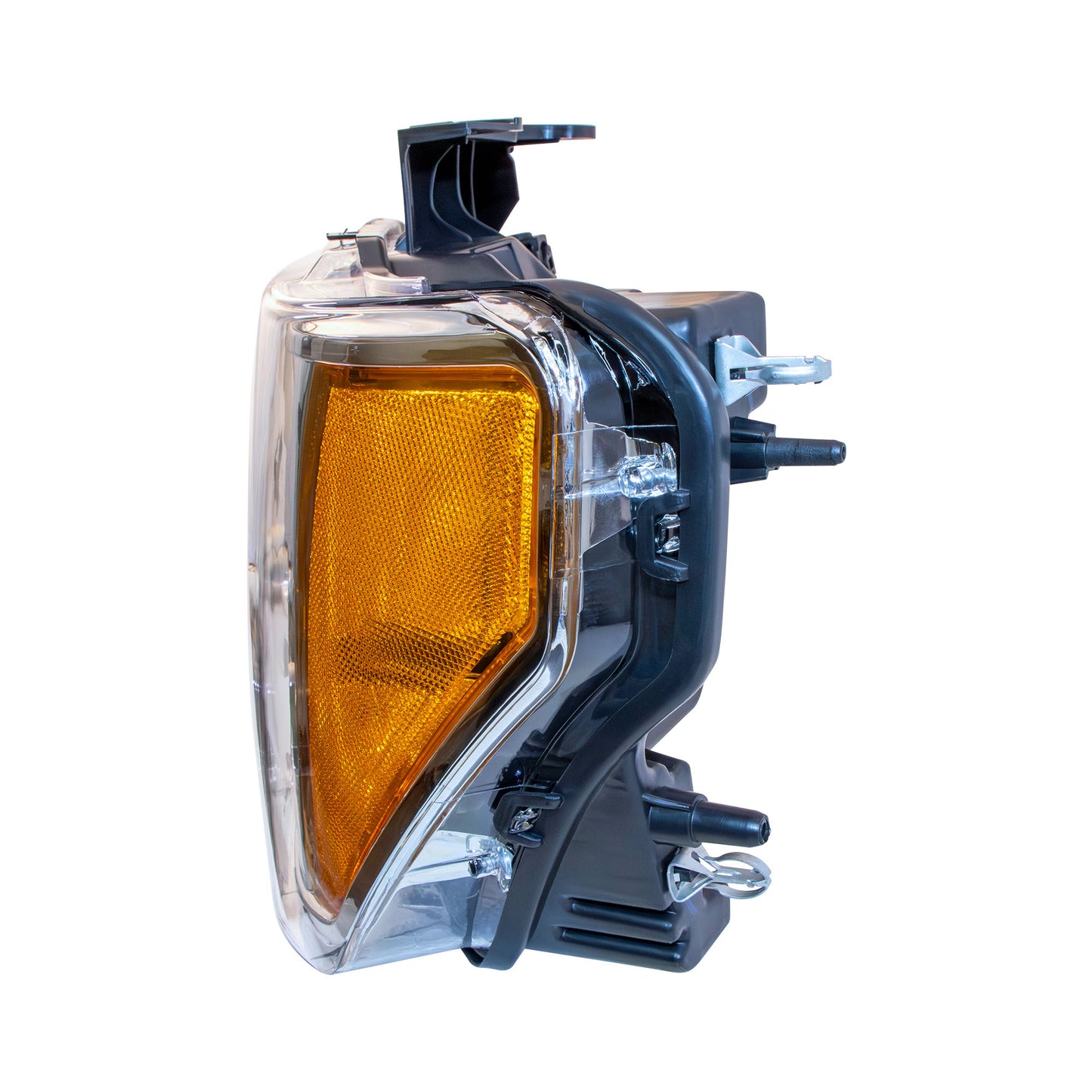 Halogen Combination Headlight Assembly Set Driver Left Passenger Right With Chrome Trim for 2009-2014 Ford F-150