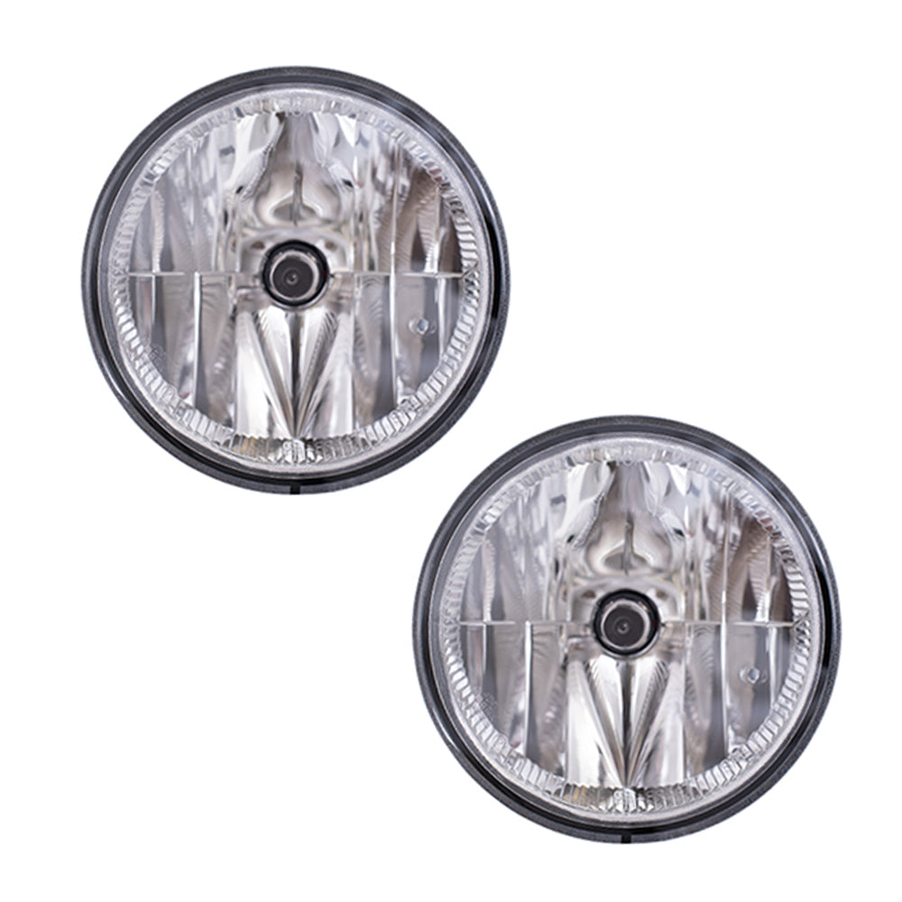 Brock Aftermarket Replacement Driver Left Passenger Right Halogen Combination Headlight Assembly With Black Bezel And Fog Lights 4 Piece Performance Set Compatible With 2011-2014 Ford F-150