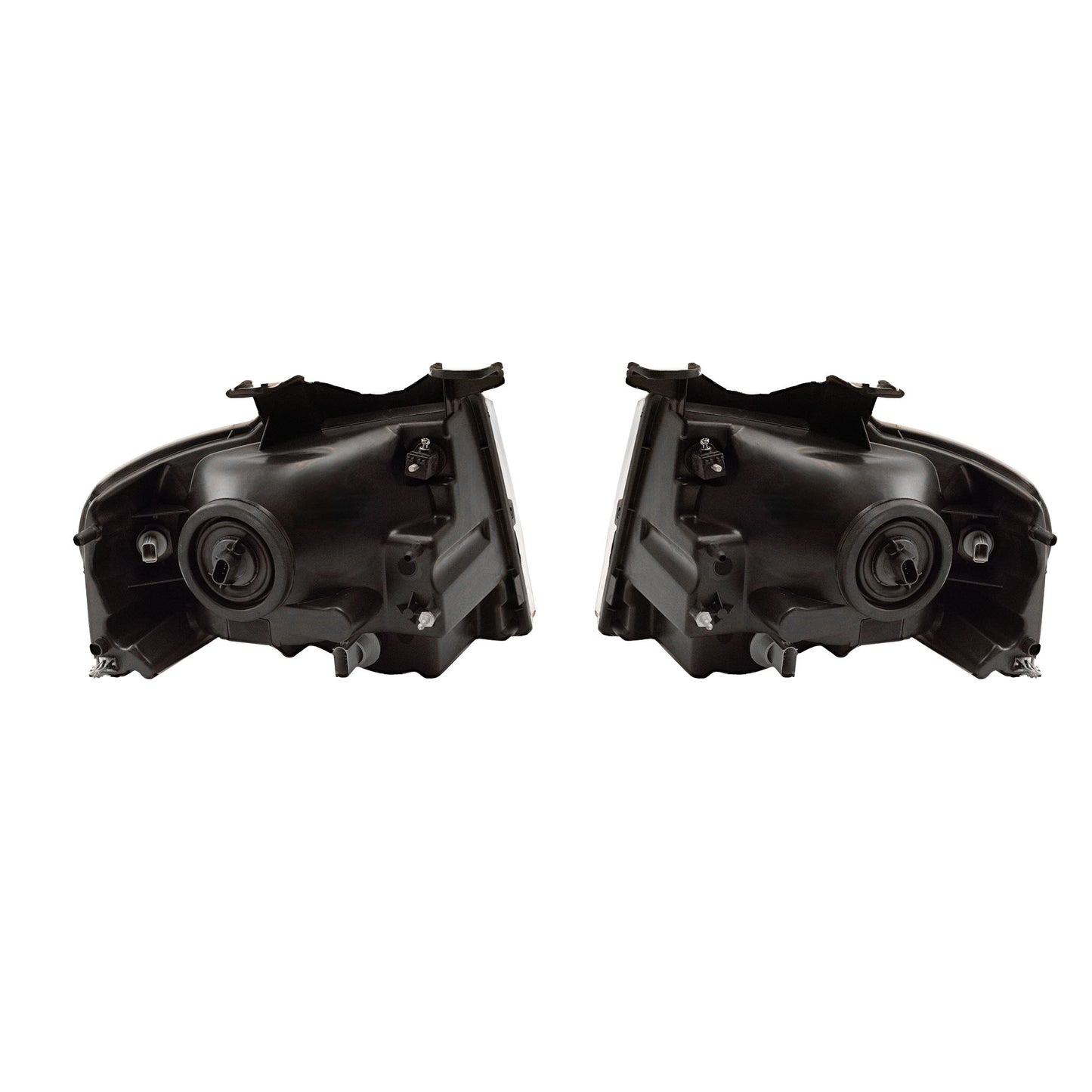 Brock Aftermarket Replacement Driver Left Passenger Right Halogen Combination Headlight Assembly With Chrome Bezel Set Compatible With 2007-2014 Ford Expedition