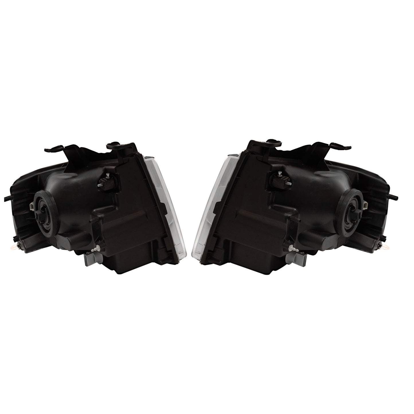 Brock Aftermarket Replacement Driver Left Passenger Right Halogen Combination Headlight Assembly With Chrome Bezel Set Compatible With 2007-2014 Ford Expedition