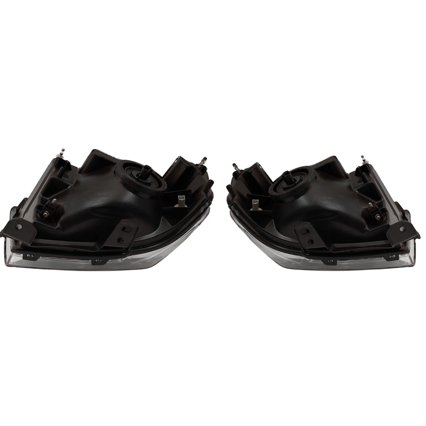 Brock Aftermarket Replacement Driver Left Passenger Right Halogen Combination Headlight Assembly With Chrome Bezel Set Compatible With 2007-2014 Ford Expedition