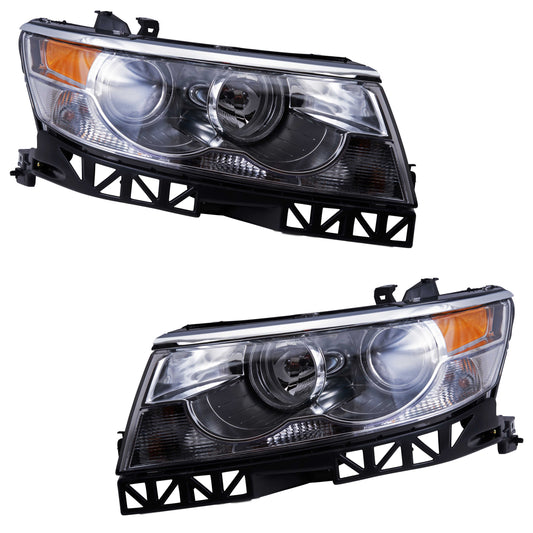 Halogen Combination Headlight Assembly Set Driver Left Passenger Right for 2007-2009 Lincoln MKZ 2006 Lincoln Zephyr
