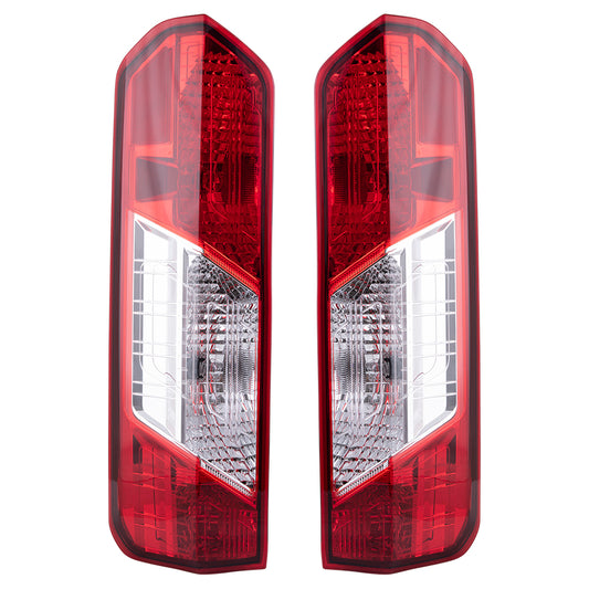 Brock Aftermarket Replacement Driver Left Passenger Right Combination Tail Light Assembly Set Compatible With 2015-2021 Ford Transit With Single Rear Wheels