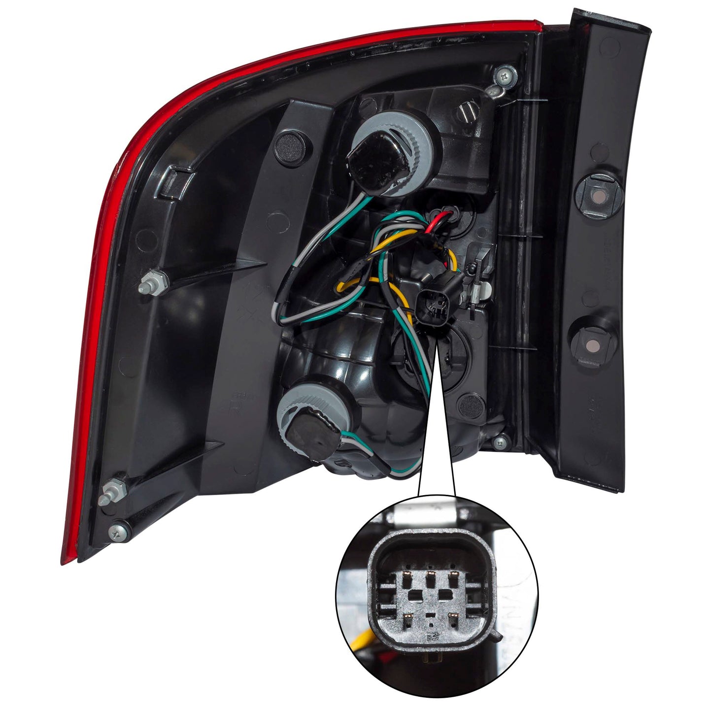 Tail Light Assembly With Red/Clear Lens Set Driver Side Left Passenger Side Right For 2011-2014 Ford Edge SE/Limited/SEL