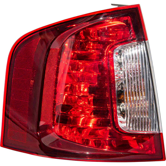 Combination Tail Light Assembly Smoked Red Lens/Clear Back-Up Lens Driver Side Left For 2011-2014 Ford Edge Sport