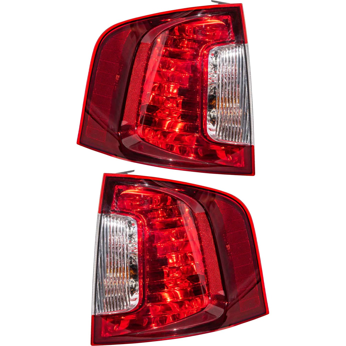 Combination Tail Light Assembly With Smoked Red Lens/Clear Back-Up Lens Set Driver Side Left Passenger Side Right For 2011-2014 Ford Edge Sport