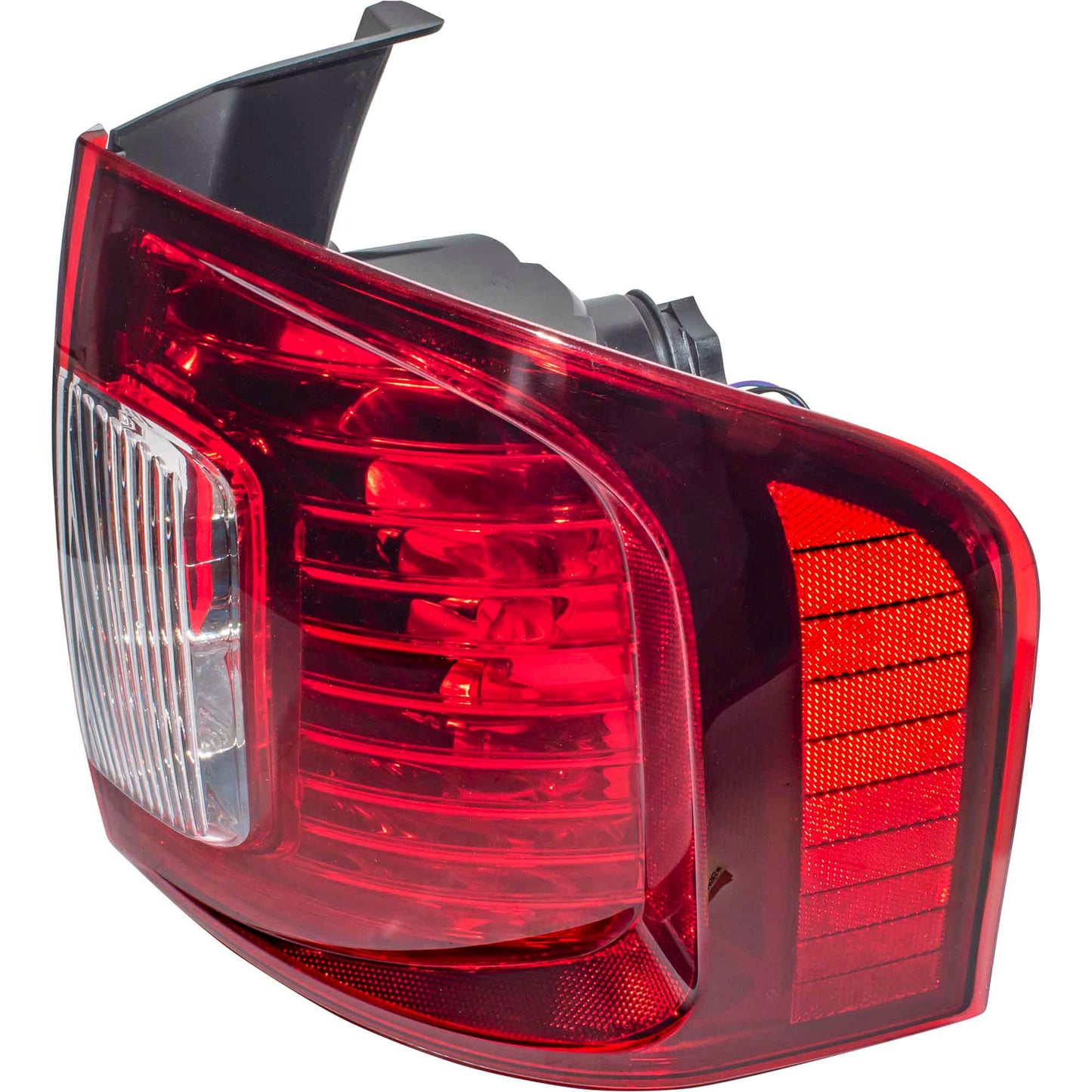 Combination Tail Light Assembly With Smoked Red Lens/Clear Back-Up Lens Set Driver Side Left Passenger Side Right For 2011-2014 Ford Edge Sport