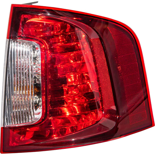 Combination Tail Light Assembly With Smoked Red Lens/Clear Back-Up Lens Passenger Side Right For 2011-2014 Ford Edge Sport
