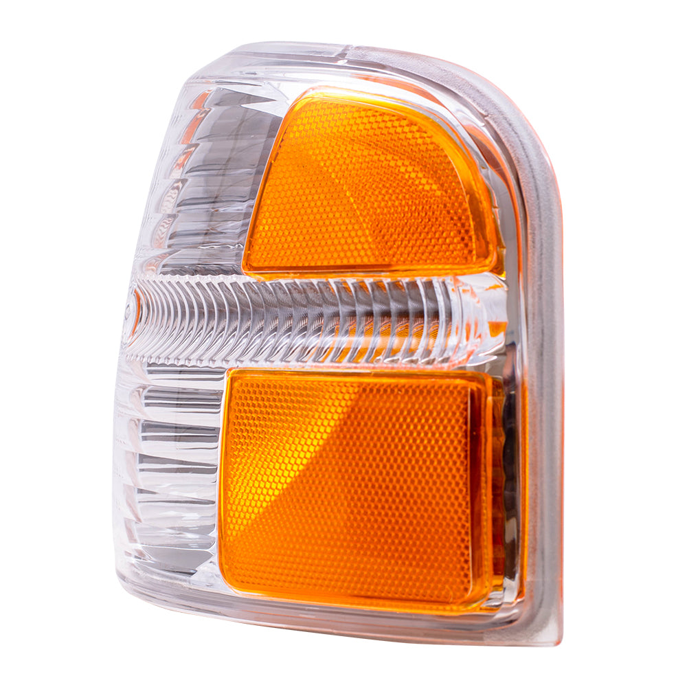 Brock Replacement Drivers Park Signal Corner Marker Light Lamp Compatible with 2002-2005 Explorer 4 Door 4L2Z13201AA 1L2Z13201AA