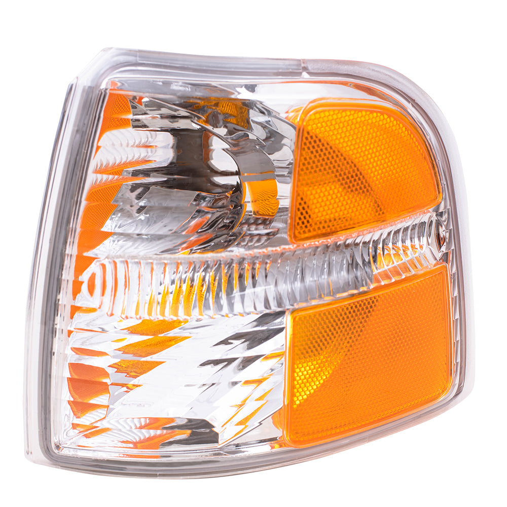 Brock Replacement Drivers Park Signal Corner Marker Light Lamp Compatible with 2002-2005 Explorer 4 Door 4L2Z13201AA 1L2Z13201AA