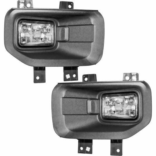 Driver Side Left Passenger Side Right Fog Light and Bracket Assembly Set For 2015-2017 Ford F-150