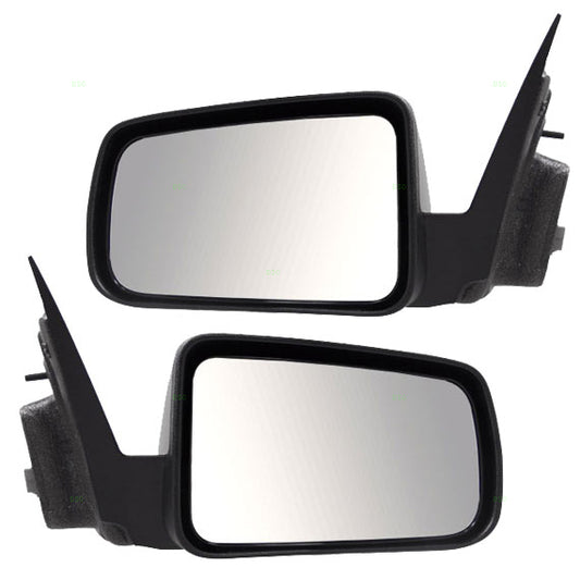 2008-2011 Ford Focus Power Mirror Without Heat Textured Black Base With Paint To Match Black Cover Set LH+RH
