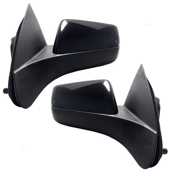 2008-2011 Ford Focus Power Mirror Without Heat Textured Black Base With Paint To Match Black Cover Set LH+RH