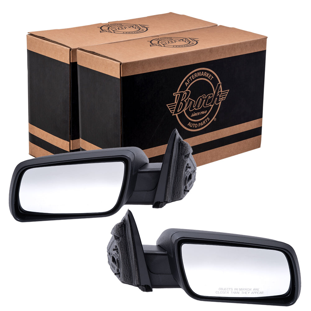 2009-2012 Ford Flex Power Mirror Textured Black Without Heat-Puddle Light Set LH+RH