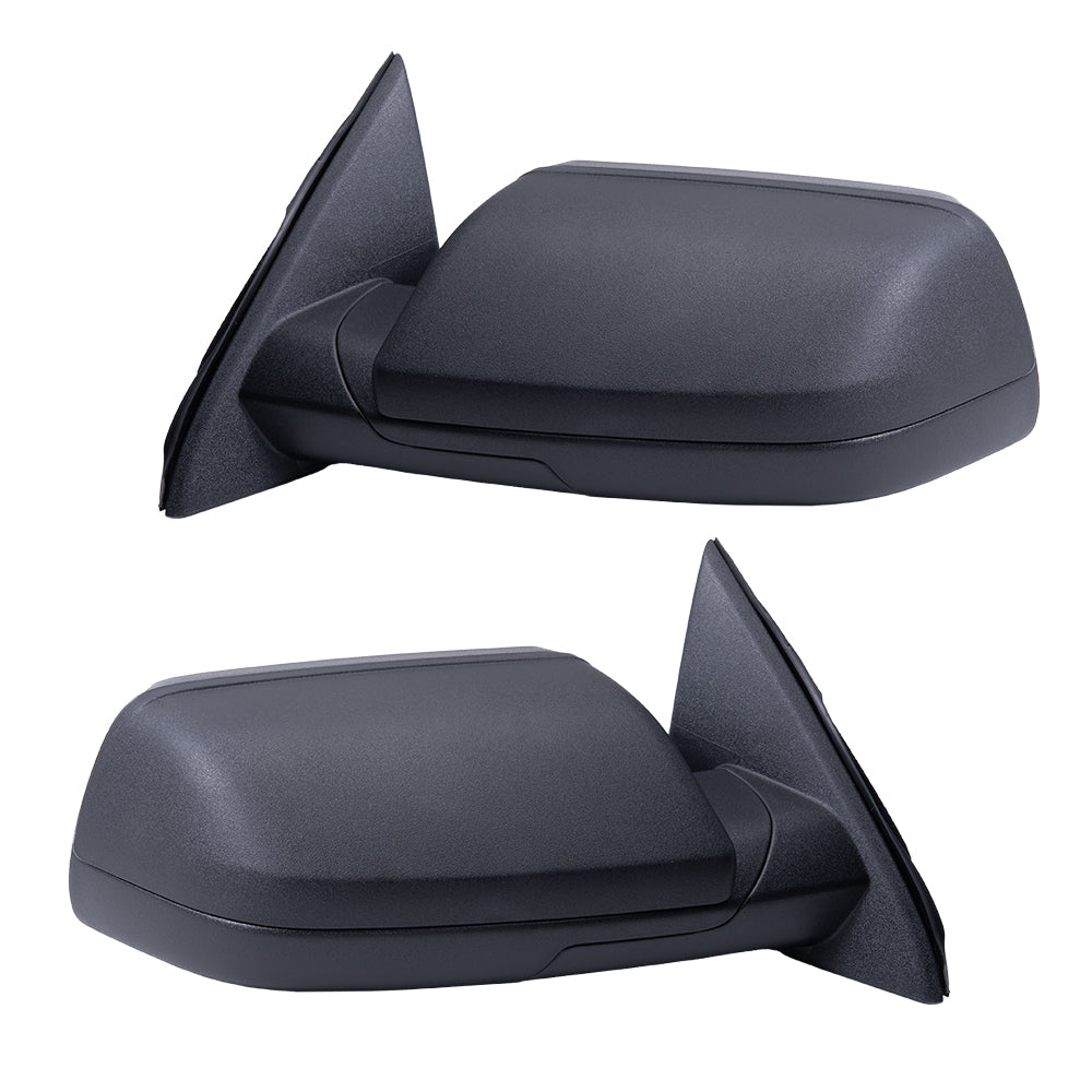 2009-2012 Ford Flex Power Mirror Textured Black Without Heat-Puddle Light Set LH+RH