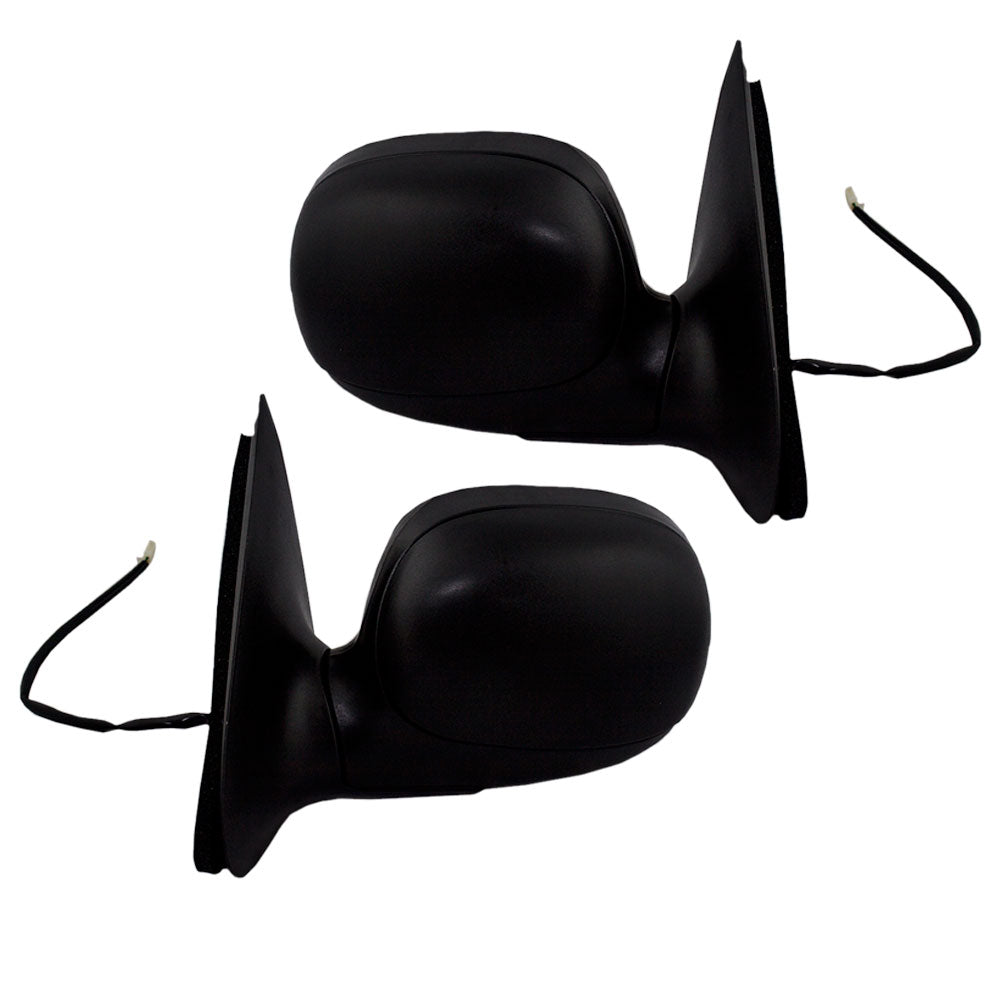 Brock Replacement Driver and Passenger Side Power Mirrors Textured Black Foldaway without Heat or Signal with Adapter Compatible with 1997-2002 F-150/F-250 Light Duty EXCLUDING Crew Cab