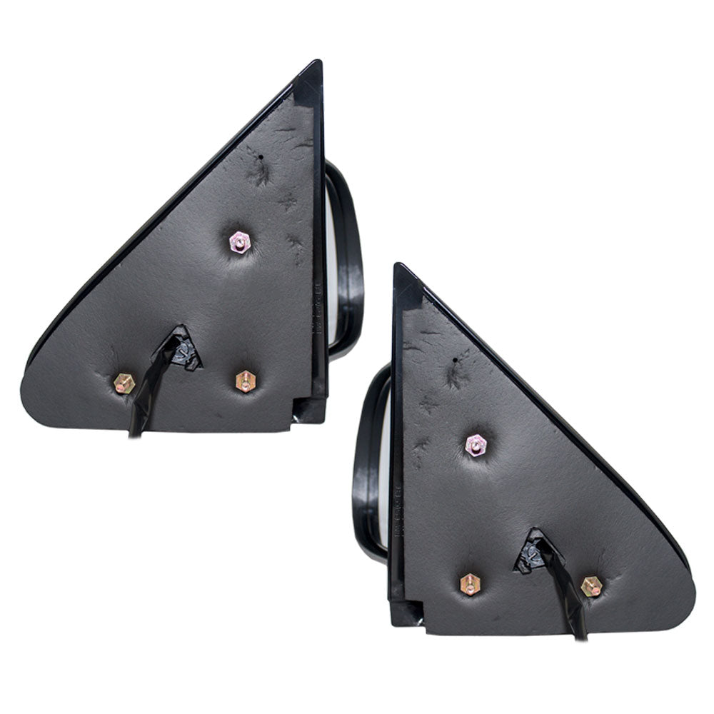 Brock Replacement Driver and Passenger Side Power Mirrors Textured Black Foldaway without Heat or Signal with Adapter Compatible with 1997-2002 F-150/F-250 Light Duty EXCLUDING Crew Cab