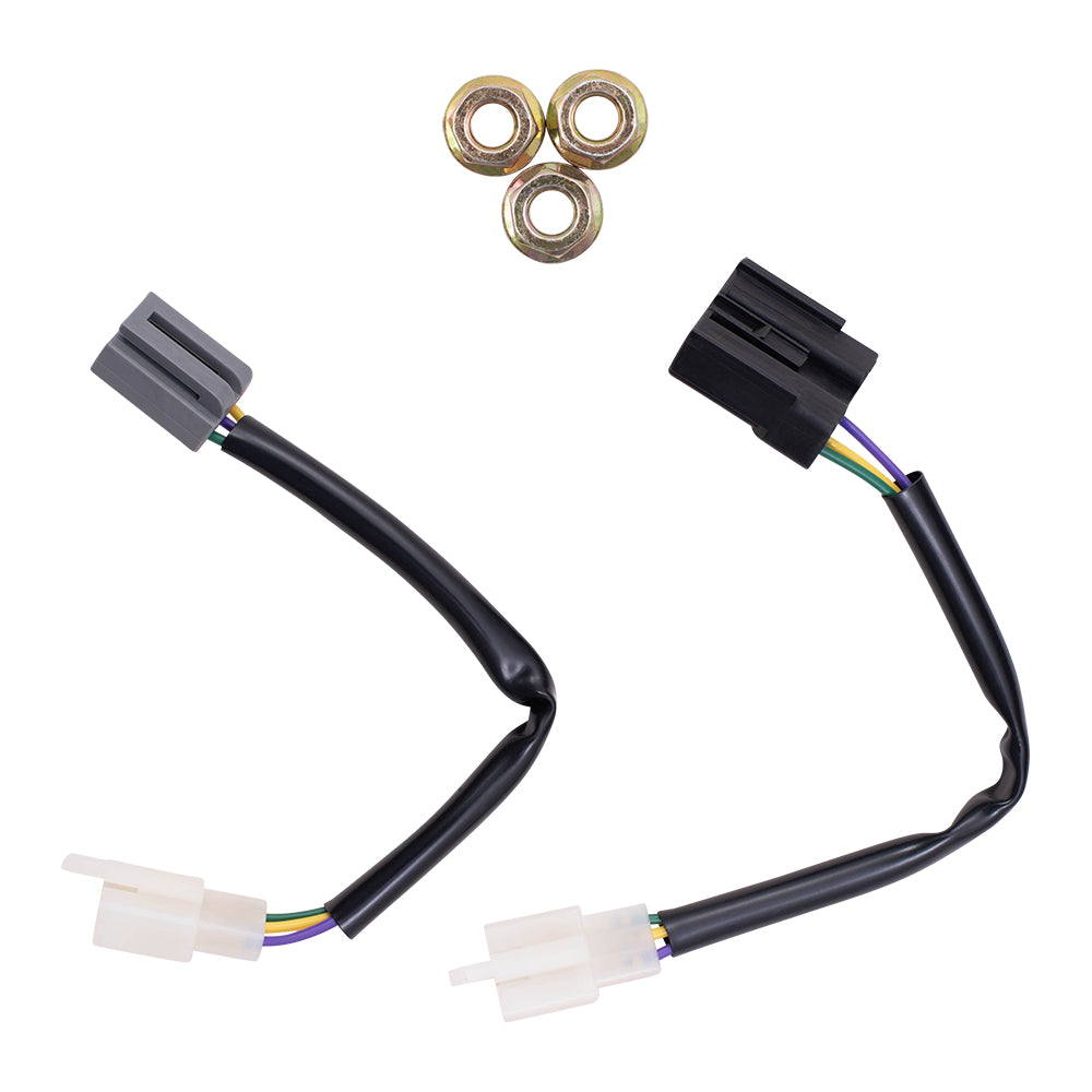 Brock Aftermarket Replacement Pair of Power Mirror Paint To Match Cap Black Without Heat-Signal With Adapter Set Compatible With 1997-2003 Ford F-150 Standard Cab/Extended Cab - Does Not Fit SuperCrew